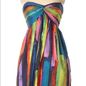 Colorful Milly strapless dress new with tags